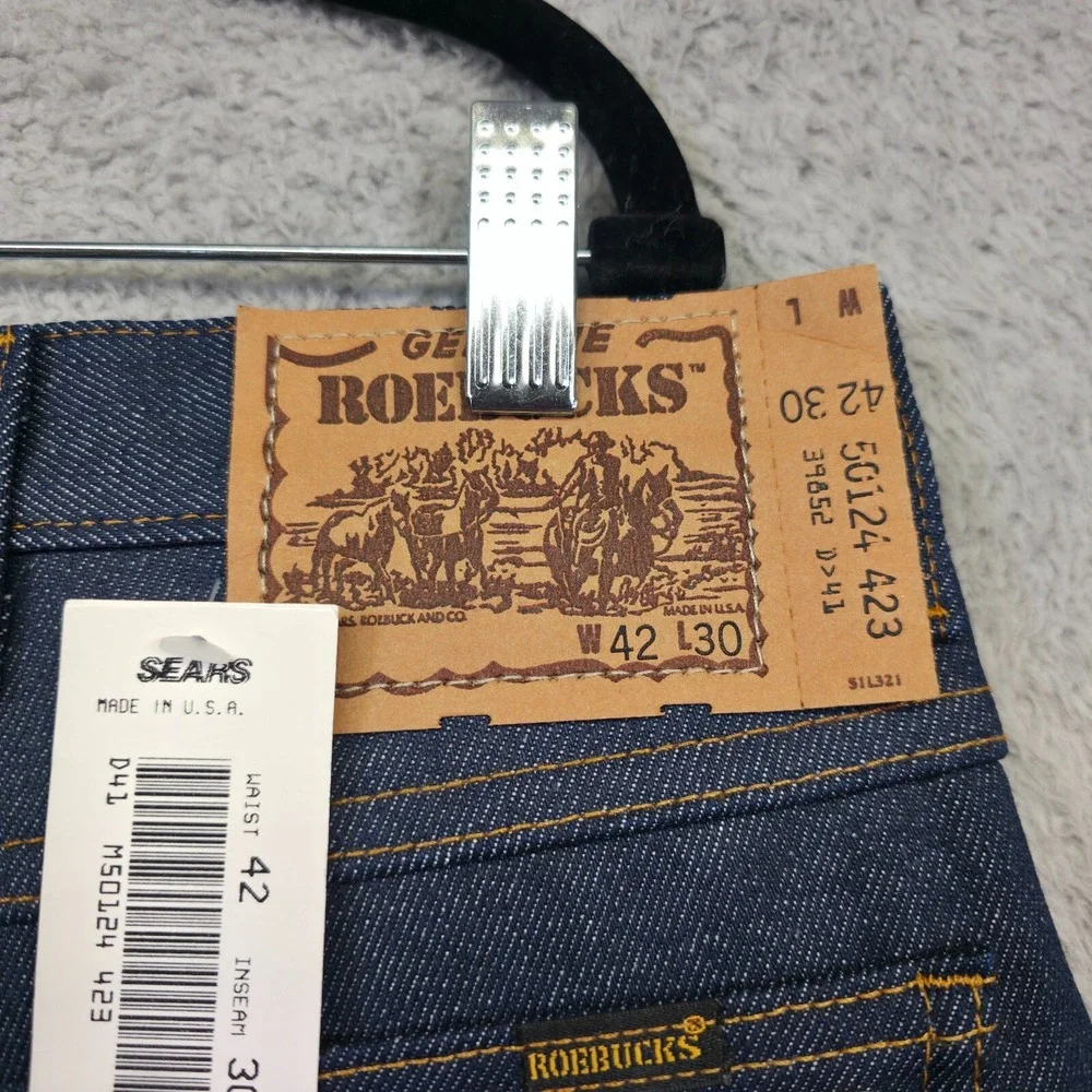 Vintage Roebucks Jeans Mens‎ 42x30 Blue Bootcut Denim Medium Wash Cowboy Western